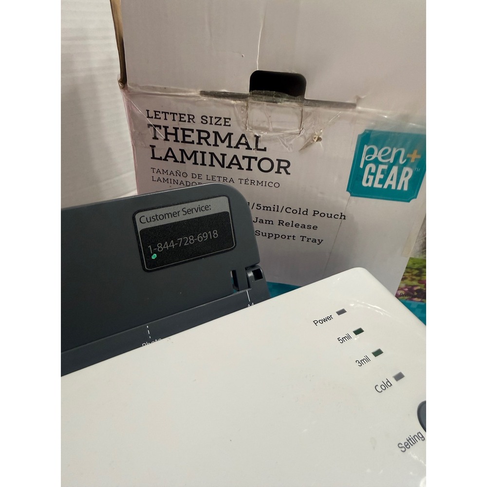 Used 2 of Pen+Gear Letter S Thermal Laminator White L411-A Hot Cold Jam Release - Picture 6 of 11